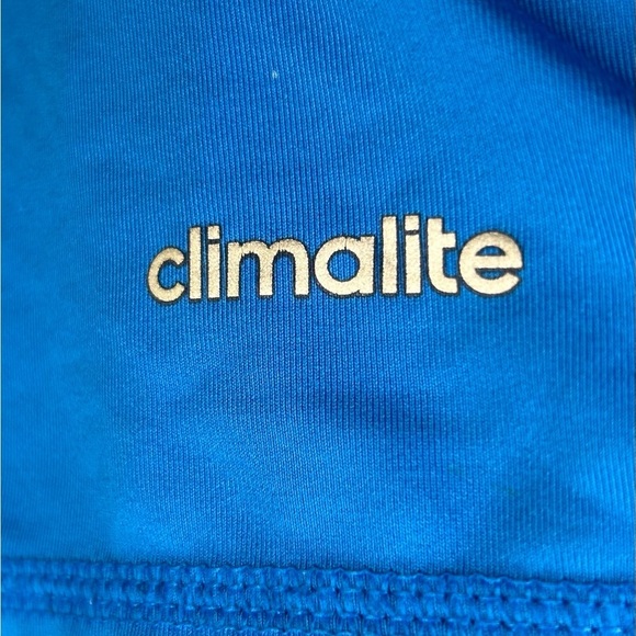Adidas Techfit Climalite Fitted T Shirt Blue Mens Size 2XL Active Sporty Workout - Picture 6 of 11
